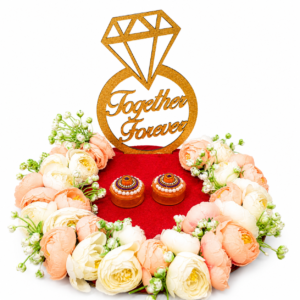 handmade engagement ring exchange ceremony tray for weddings design 9