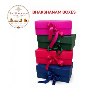 rigid foldable cardboard bhakshanam gift boxes for wedding