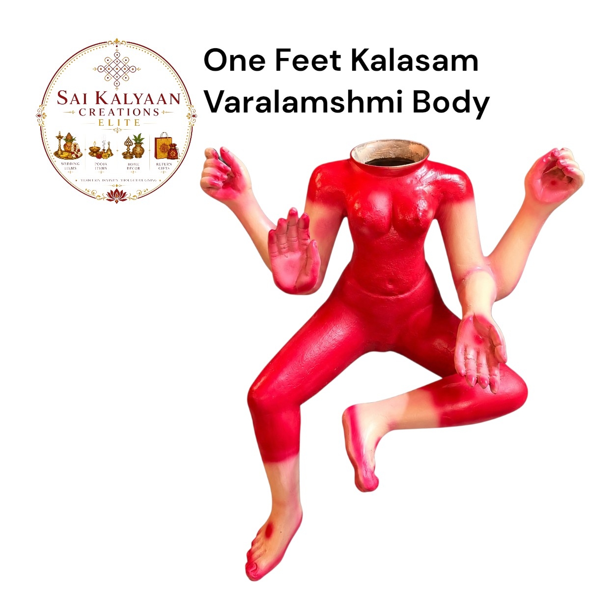 1 Ft Fibre Varalakshmi Doll Body with Copper Kalasam 1039201