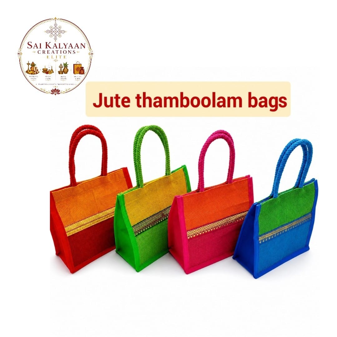 jute thamboolam bags for wedding return gifts | pack of 12 jute thamboolam bags for wedding return gifts | pack of 12